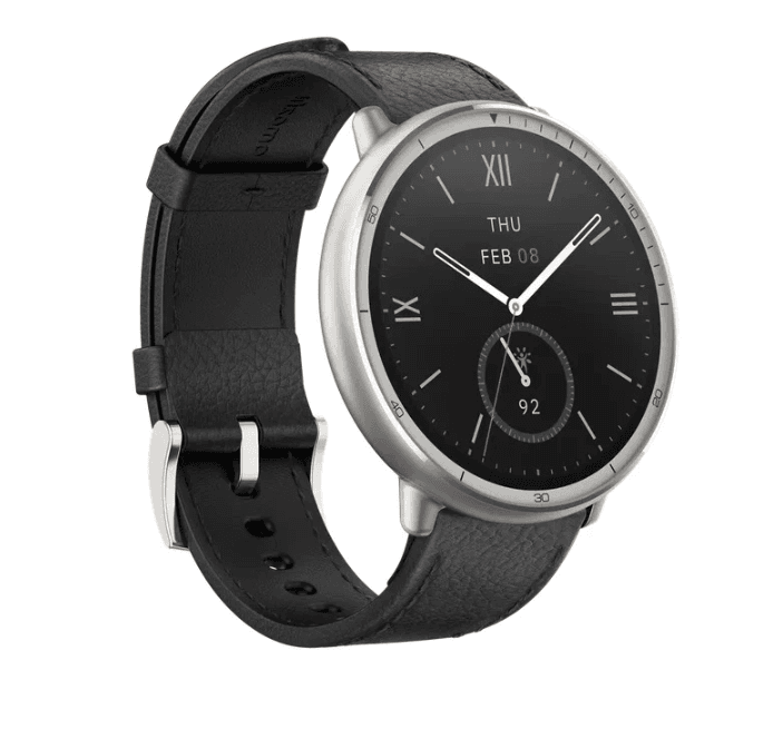 Смарт-часы Amazfit Active 2 Premium + доп. ремешок, корпус-серый, ремешок-черный, 1.32" AMOLED, 466x466, Bluetooth, 270 мА*ч