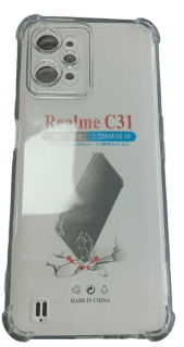 Чехол для Realme C31, прозрачный противоударный