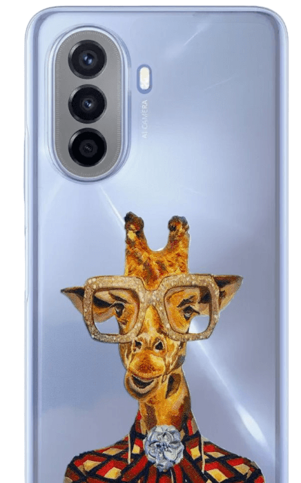 Чехол для Huawei Nova Y70, жираф, силикон