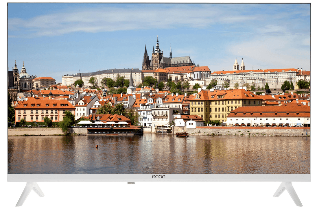 32" (81 см) Телевизор ECON EX-32HS003W белый, HD, 1366x768, Direct LED, VA, Android TV, 2×8 Вт, DVB-C, DVB-T2, 2х8 Вт, HDMIх3, USBх1, VESA 100×150