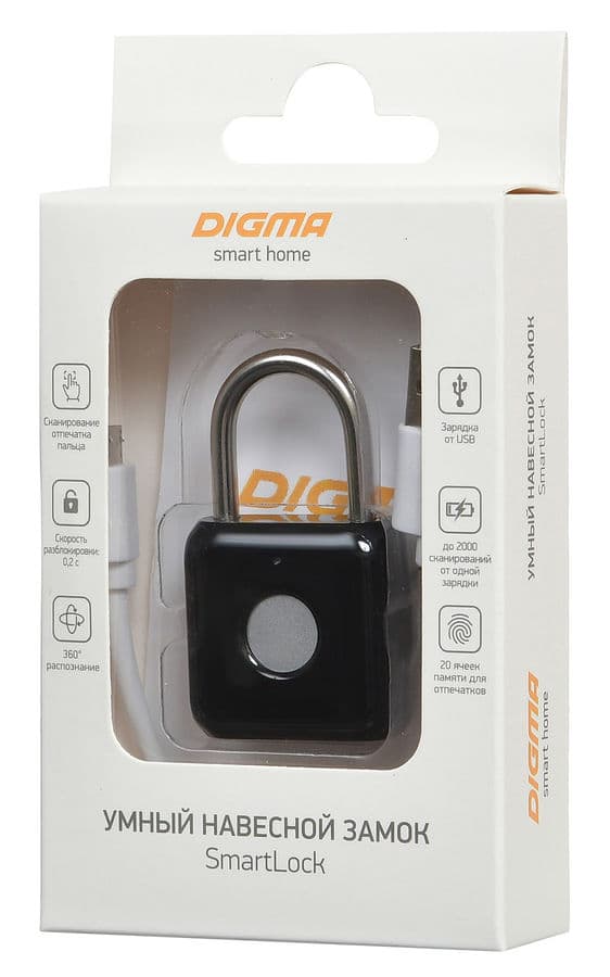 Умный замок Digma SmartLock P1 черный