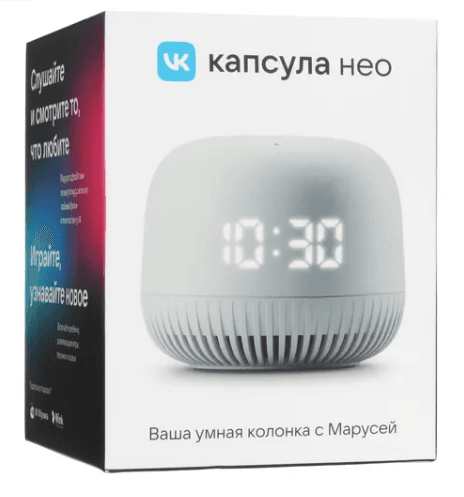 Умная колонка VK Капсула Нео серый, 5 Вт