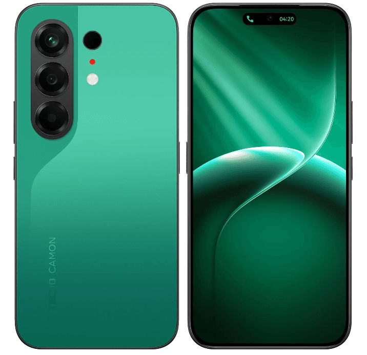 Смартфон Tecno CAMON 50 12/256 ГБ зеленый, MediaTek Helio G200 Ultimate, 8 x 2.2 ГГц, 6.78", 2644x1208, AMOLED, 144 Гц, 50+8 Мп, 6500 мА*ч, 45 Вт