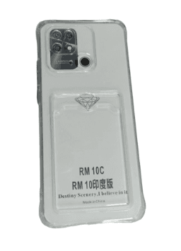 Чехол для Xiaomi Redmi 10C, прозрач., с картхолдером