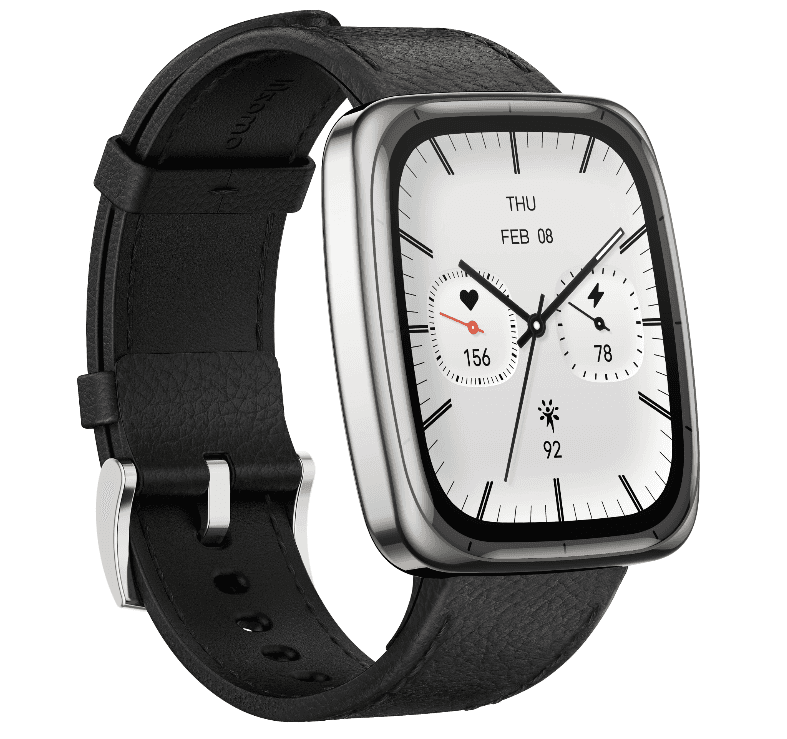 Смарт-часы Amazfit Active 2S + доп. ремешок, корпус-серый, ремешок-черный, 1.75" AMOLED, 450x390, Bluetooth, Android 7.0 и выше, iOS 15 и выше, 260 мА*ч