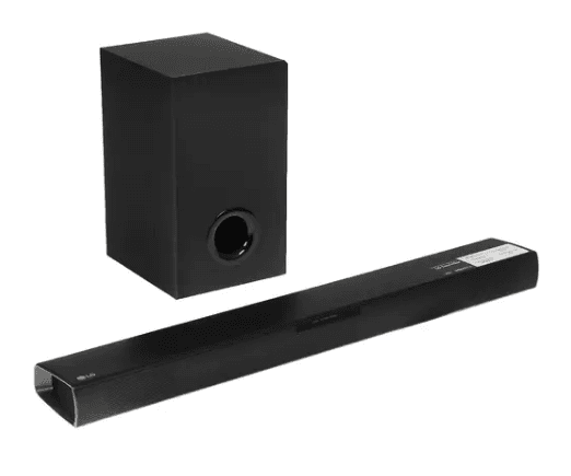 Саундбар LG SQC1 черный, 2.1, 160 Вт, Dolby Digital, Bluetooth, S/PDIF, jack 3.5, Беспроводное подключение сабвуфера, дисплей, управление с пульта от телевизора