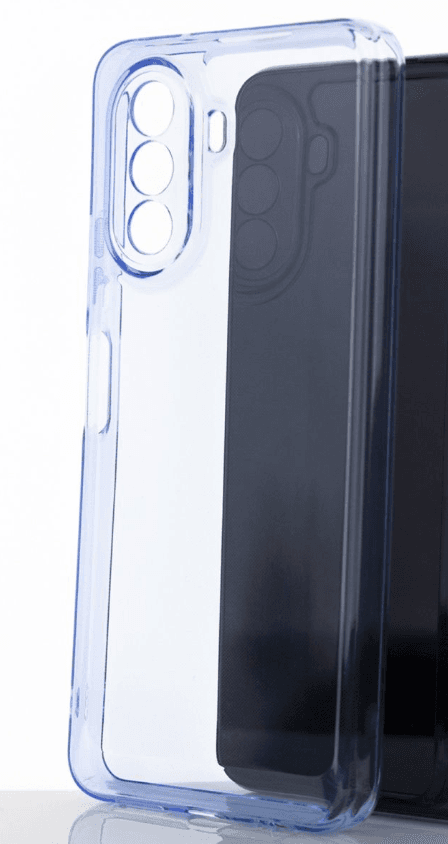 Чехол для Huawei Nova Y70, прозрачный (голубой)