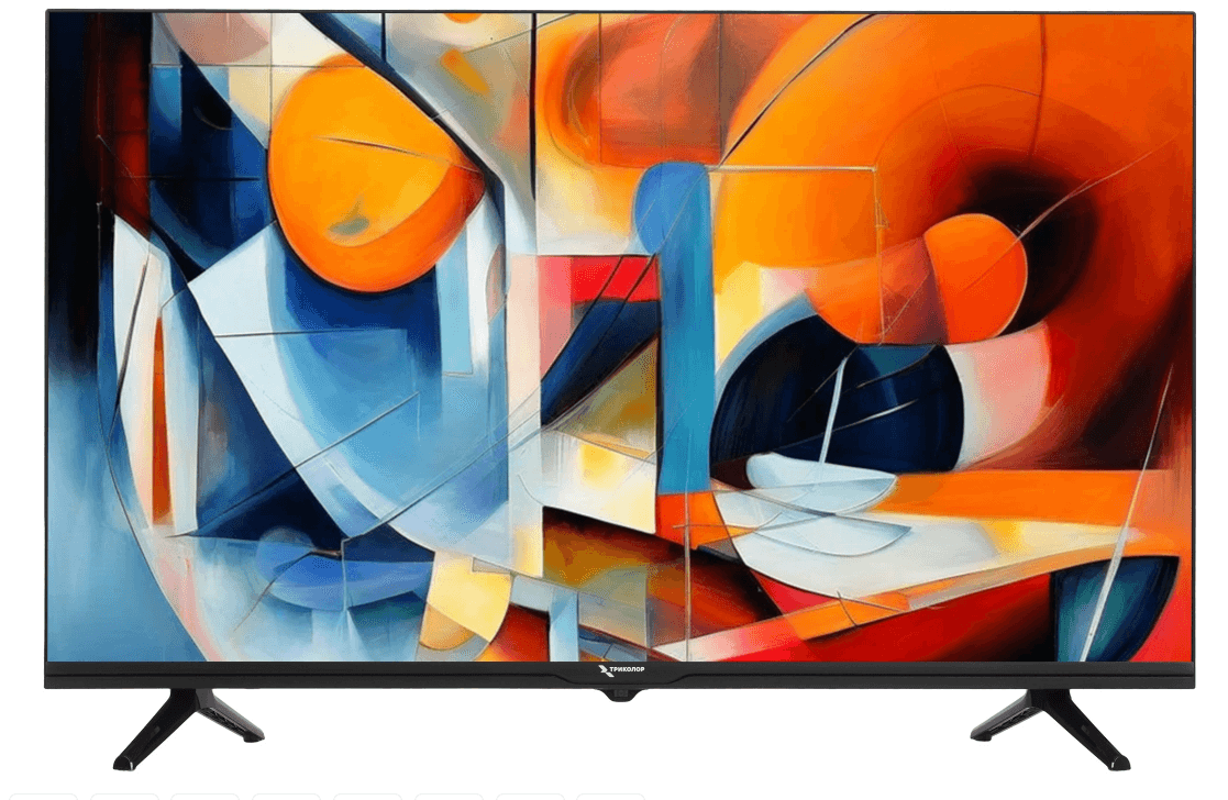 32" (81 см) Телевизор Триколор H32HC4 черный, HD, 1366x768, Wi-Fi, BT, 60 Гц, ОС Android TV, Direct LED, DVB-C, DVB-S2, DVB-T2, 2х10, HDMI 2, USB 2, VESA 200 x 200