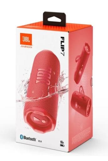 Портативная колонка JBL Flip 7, красный, 35 Вт, Bluetooth, 4800 мА*ч, время работы - до 14 ч
