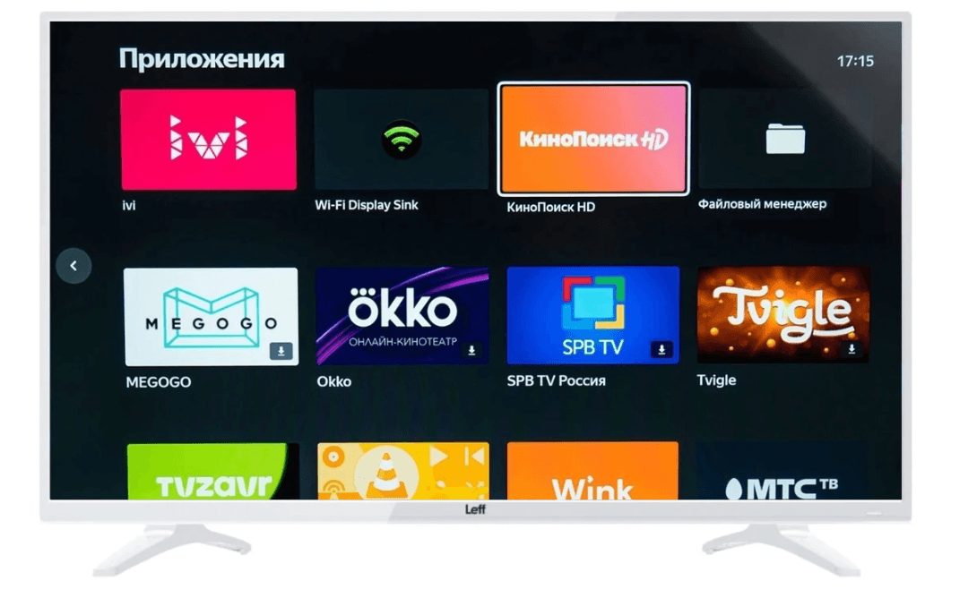 39.5" (100 см) Телевизор Leff 40F541T белый, Direct LED, LCD, TFT, FullHD, 60 Гц, YaOS, Wi-Fi, BT, HDMIх3, USBх2, SCART, VGA, VESA 200 x 100