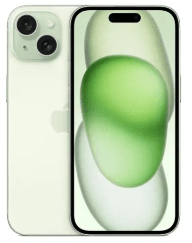 Смартфон Apple iPhone 15 6/128 ГБ зеленый, ядер - 6x(3.46 ГГц), 1SIM+E-SIM, OLED, 2556x1179, камера 48+12 Мп, NFC, 5G, GPS, 3349 мА*ч
