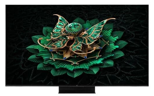 55" (139.7 см) Телевизор TCL 55C7K черный, Mini LED, 4K UltraHD, 3840x2160 QLED, Smart TV, Wi-Fi, BT, 144 Гц ОС: Google TV, VESA: 300 x 300