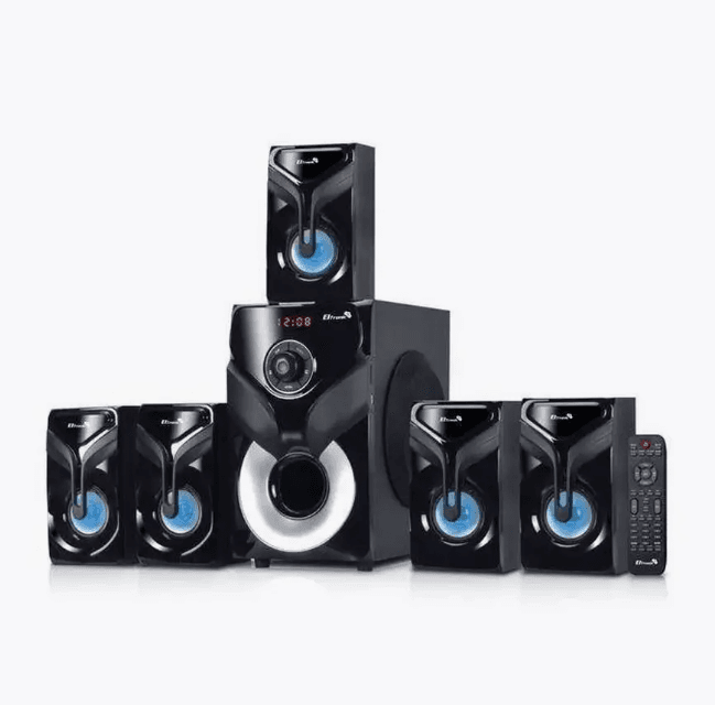Акустическая система 5.1 ELTRONIC 20-88 черный, RMS 100 Ватт, USB, SD, ARC in, Optical in, Пульт Д/У, Led дисплей, Подсветка