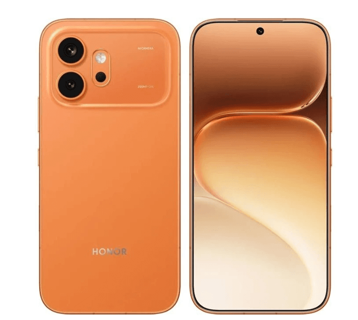 Смартфон HONOR 600 8/256 ГБ оранжевый, Qualcomm Snapdragon 7 Gen 4, 8 x 2.8 ГГц, 6.57", 2728x1264, AMOLED, 120 Гц, 200+12 Мп, 7000 мА*ч, 80 Вт