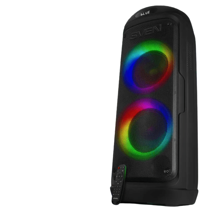 Портативная колонка SVEN PS-770, 100 Вт / NFC / TWS / FM / USB / microSD / 4400мА*ч