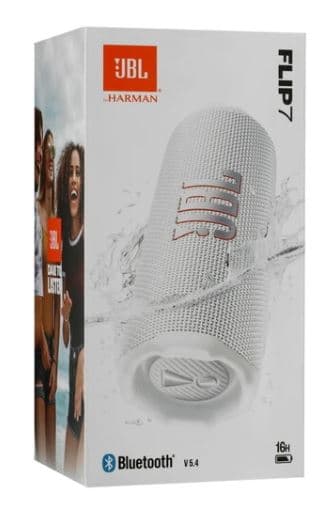 Портативная колонка JBL Flip 7, белый, 35 Вт, Bluetooth, 4800 мА*ч, время работы - до 14 ч