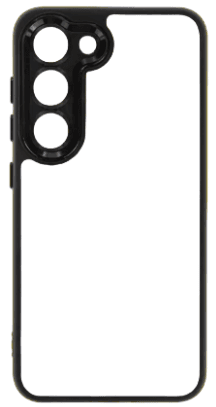 Чехол для Samsung Galaxy S23, черно-прозрачный