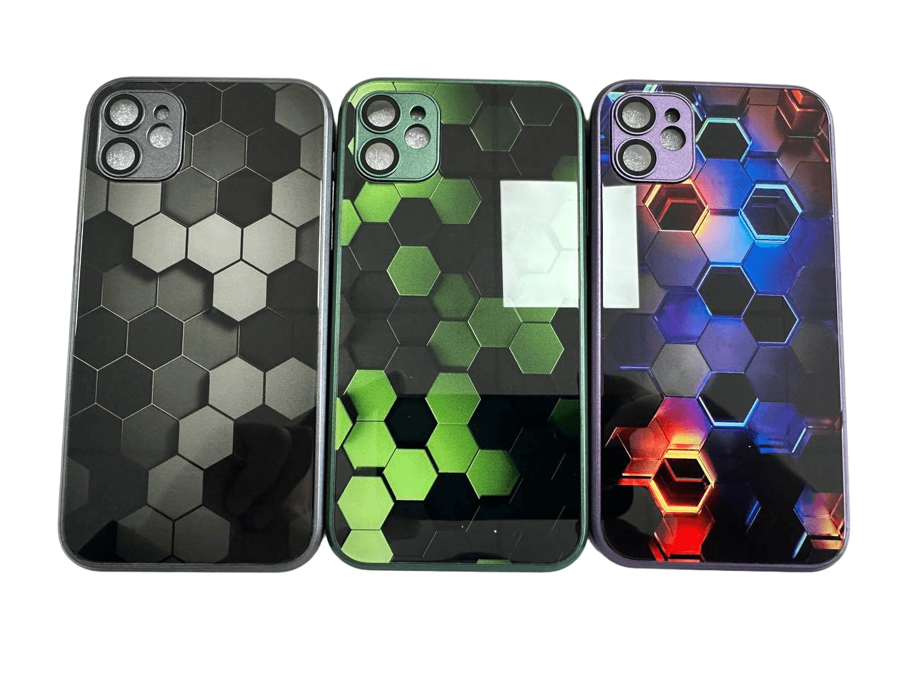 Чехол для IPhone 11, Соты, разноцветные