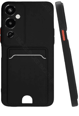 Чехол для Tecno POVA 4 PRO, чёрный с картхолдером