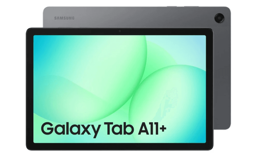 Планшет Samsung Galaxy Tab A11+ 5G 8/256 ГБ серый, MediaTek Dimensity 7300, 11", 8x2.5 ГГц, 1920x1200, TFT, 90 Гц, 4G, 5G, Wi-Fi, 7040 мА*ч, 25 Вт