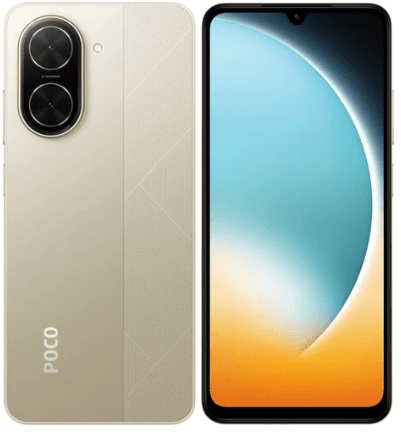 Смартфон POCO C71 64 ГБ золотистый, Unisoc T7250 (T615) - 8x(1.8 ГГц), 3 ГБ, 2 SIM, IPS, 6.88", 1640x720, 120 Гц,камера 32+0.08 Мп, 4G, GPS, 5200 мА*ч