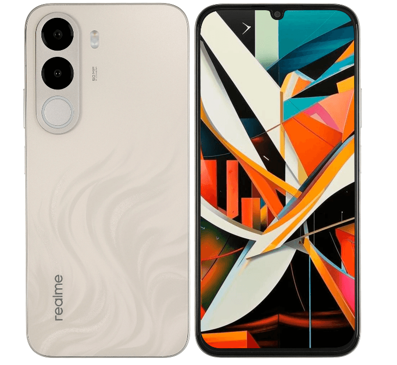 Смартфон realme C100x 4/128 ГБ бежевый, Unisoc T7250 (T615), 8 x 1.8 ГГц, 6.8", 1570x720, IPS, 120 Гц, 50 Мп, 8000 мА*ч, 45 Вт
