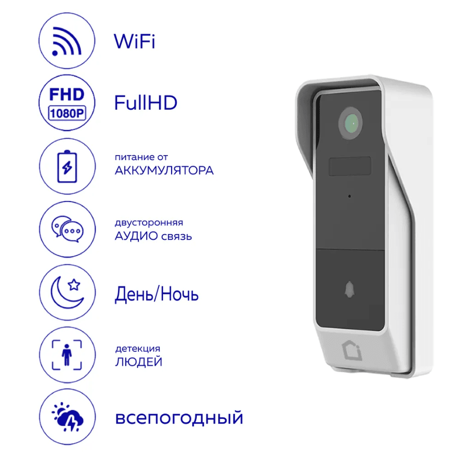 Умный видеодомофон iFEEL Bell IFS-DB001 беспроводной WiFi