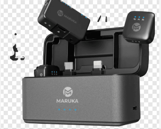 Микрофон петличный беспроводной Maruka M15 mini, jack 3.5 mm; Lightning; type-c, от аккумулятора
